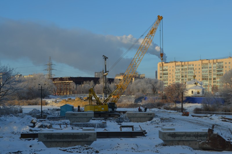 На восьмой опоре нового моста через Свиягу забетонировали все буронабивные сваи