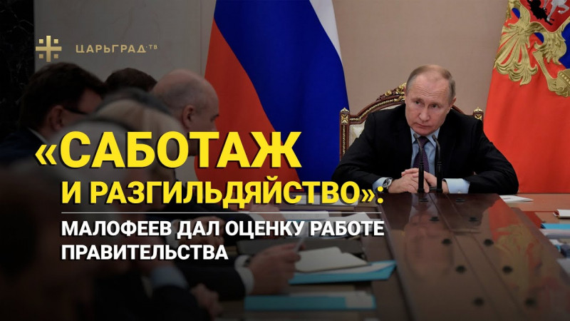 "Саботаж и разгильдяйство": Малофеев дал оценку работе правительства